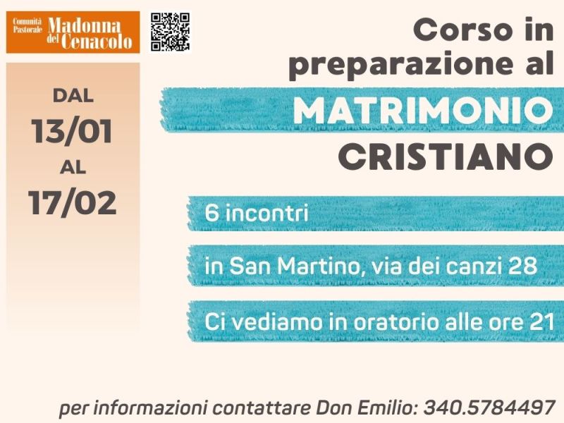 Corso di preparazione al MATRIMONIO&nbsp;CRISTIANO