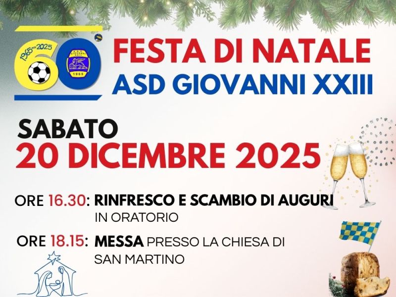 ASD GXXIII: FESTA DI NATALE 20 dicembre ore&nbsp;16.30