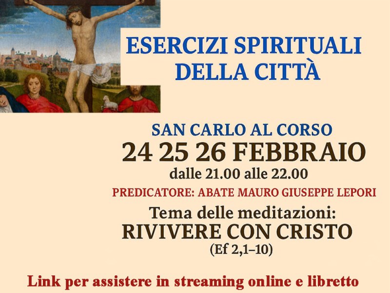 Esercizi Spirituali Quaresimali cittadini per la Quaresima&nbsp;2026
