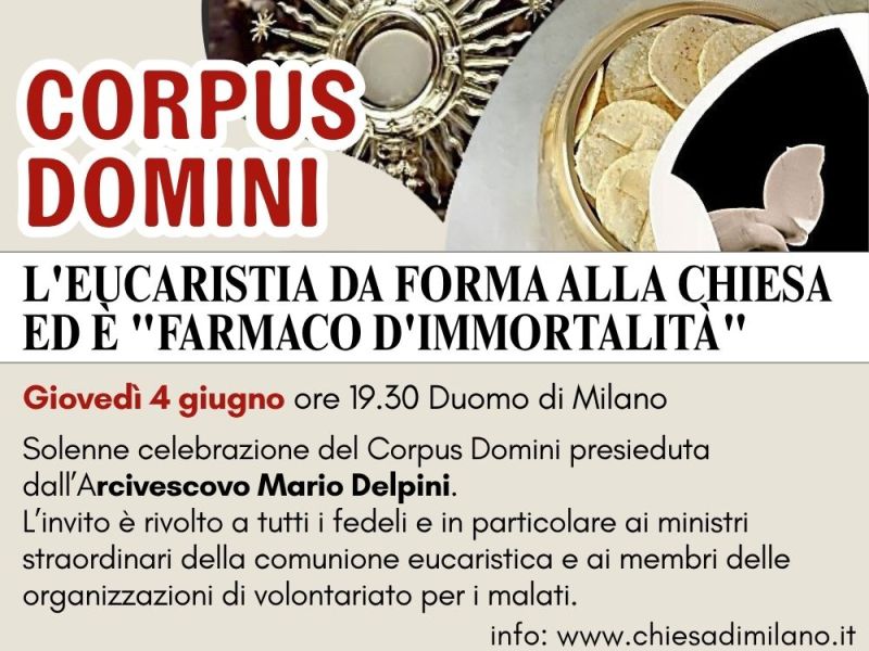 CORPUS DOMINI 4 GIUGNO 2026 in&nbsp;Duomo
